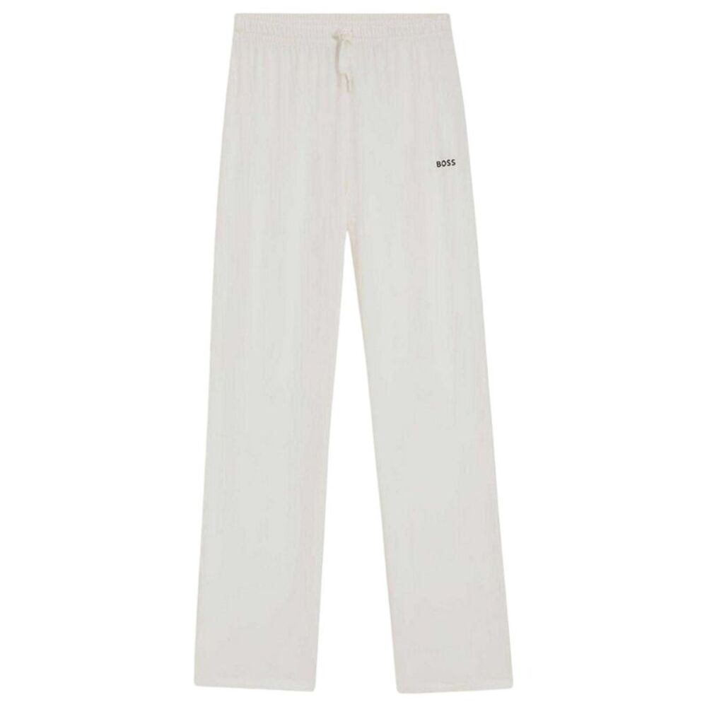 Boss Womens/Ladies Cotton Logo Pajama Bottoms / White